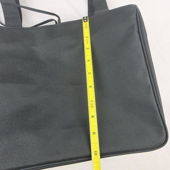 Calvin Klein Lightweight Black Dual Pocket Canvas Tote - Picture 8 of 11